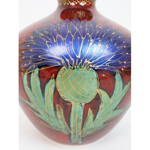 485 - An Anita Harris Art Pottery 'Cotton Thistle' vase