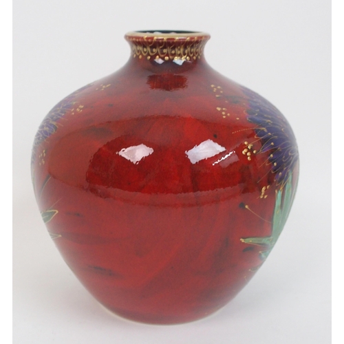 485 - An Anita Harris Art Pottery 'Cotton Thistle' vase