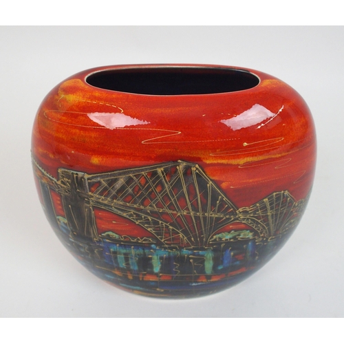 486 - An Anita Harris Art Pottery 'Forth Bridge' vase