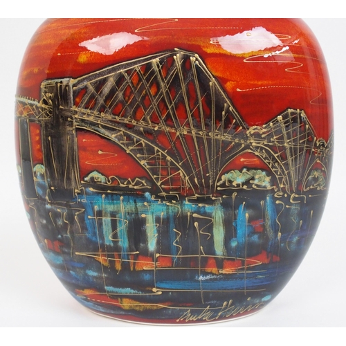 486 - An Anita Harris Art Pottery 'Forth Bridge' vase