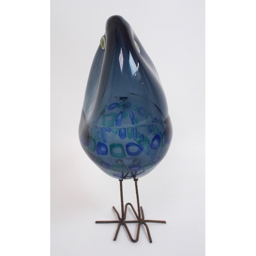490 - A Vistosi glass bird designed by Alessandro Pianon circa 1960