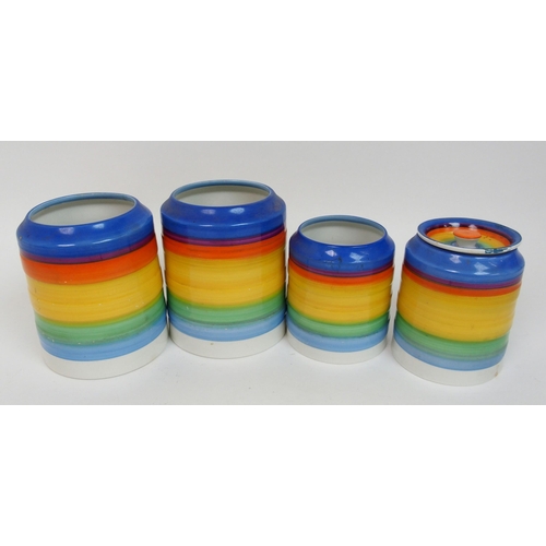 491 - A set of Grays pottery Art Deco kitchen jars