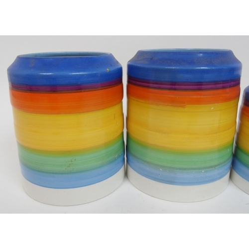 491 - A set of Grays pottery Art Deco kitchen jars