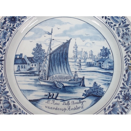 496 - Three 18th Century Dutch Delft plaques