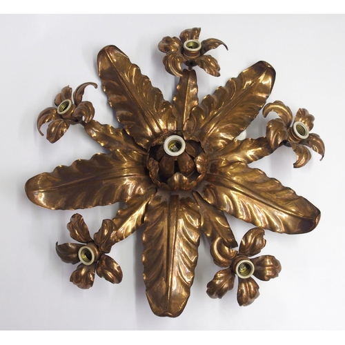 499 - An Arts and Crafts copper ceiling light