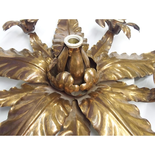 499 - An Arts and Crafts copper ceiling light