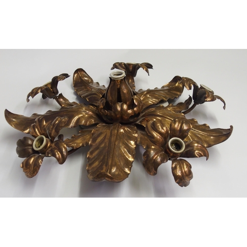 499 - An Arts and Crafts copper ceiling light