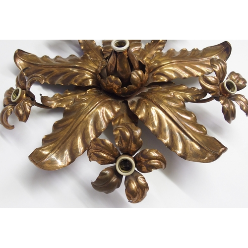 499 - An Arts and Crafts copper ceiling light