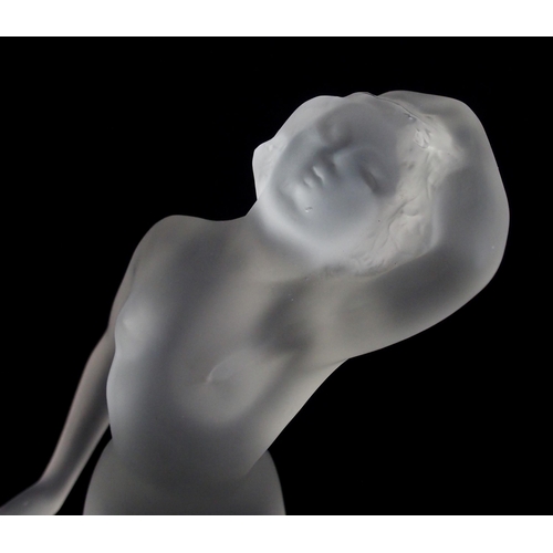 501 - A Lalique 'Danseuse Bras Baisse' frosted glass female figure