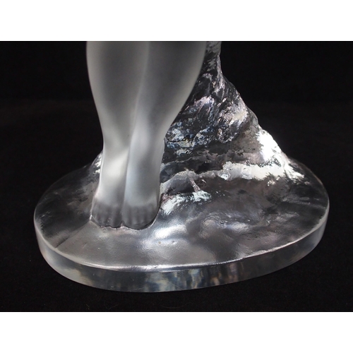 501 - A Lalique 'Danseuse Bras Baisse' frosted glass female figure