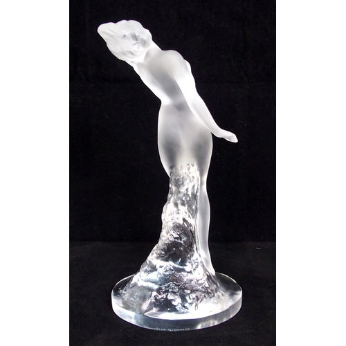 501 - A Lalique 'Danseuse Bras Baisse' frosted glass female figure