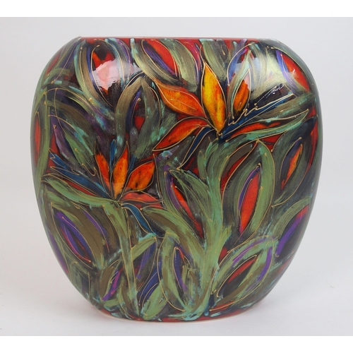 502 - An Anita Harris Art Pottery 'Bird of Paradise' vase