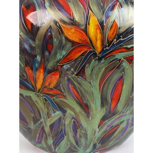 502 - An Anita Harris Art Pottery 'Bird of Paradise' vase