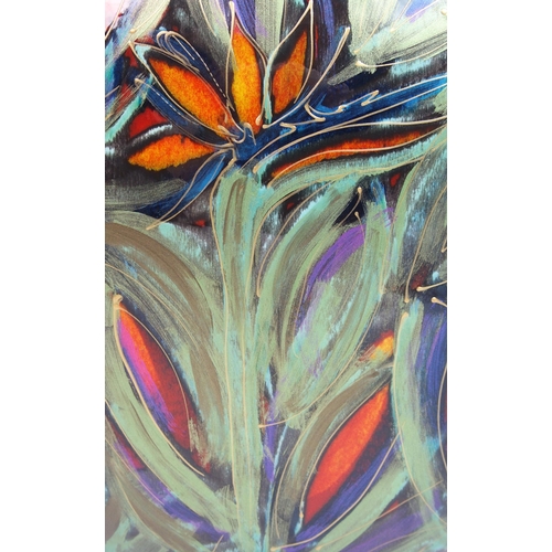 502 - An Anita Harris Art Pottery 'Bird of Paradise' vase