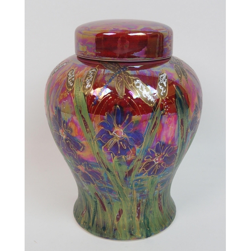 503 - An Anita Harris Art Pottery 'Iris Lustre' ginger jar