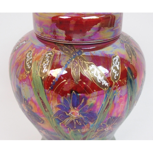 503 - An Anita Harris Art Pottery 'Iris Lustre' ginger jar