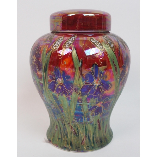 503 - An Anita Harris Art Pottery 'Iris Lustre' ginger jar