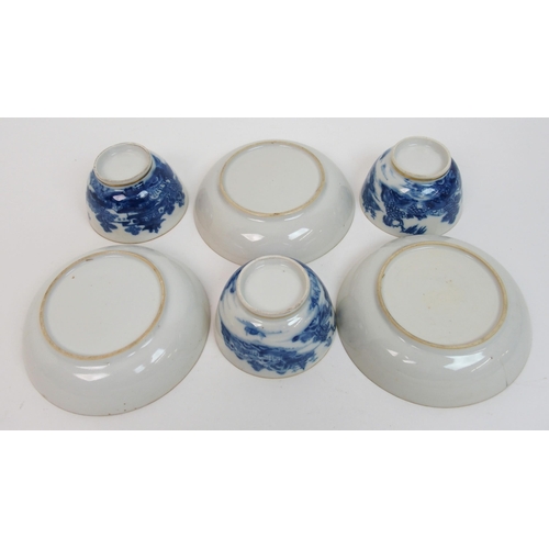 507 - An early 19th Century English Willow pattern tea set