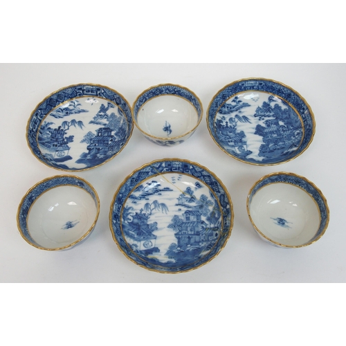 507 - An early 19th Century English Willow pattern tea set