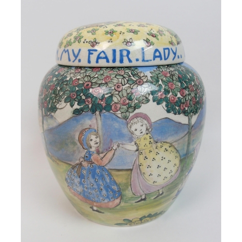 513 - Mary L Fairgrieve (1875-1969) A pottery ginger jar and cover