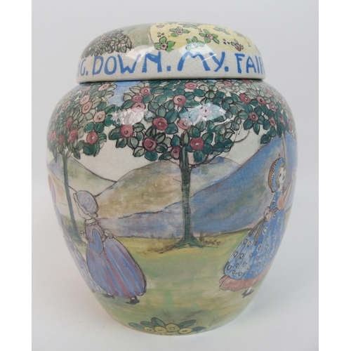 513 - Mary L Fairgrieve (1875-1969) A pottery ginger jar and cover