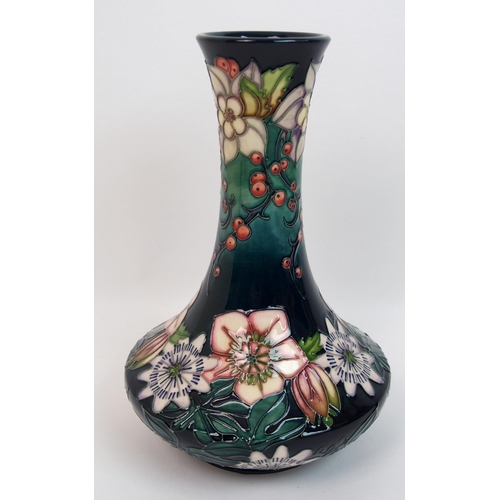 526 - A Moorcroft Passion flower pattern vase