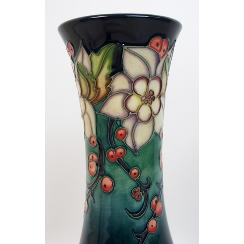 526 - A Moorcroft Passion flower pattern vase