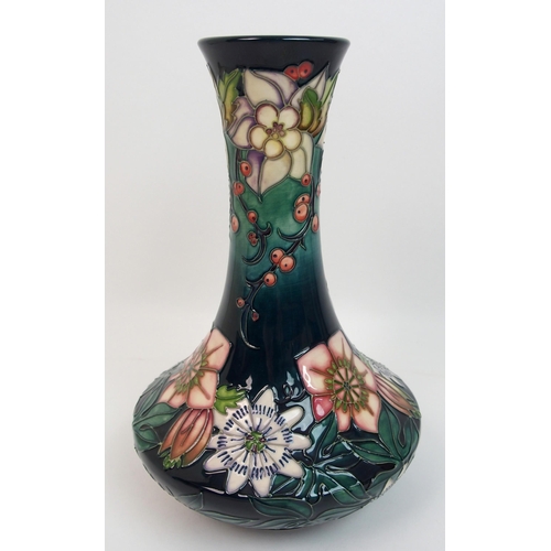 526 - A Moorcroft Passion flower pattern vase