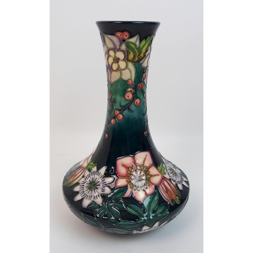 526 - A Moorcroft Passion flower pattern vase