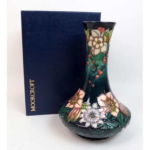 526 - A Moorcroft Passion flower pattern vase