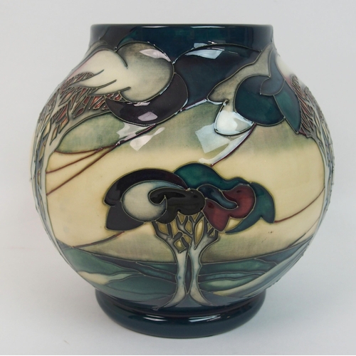 528 - A Moorcroft Vale de Luna pattern vase