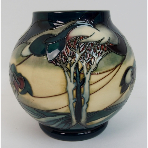 528 - A Moorcroft Vale de Luna pattern vase