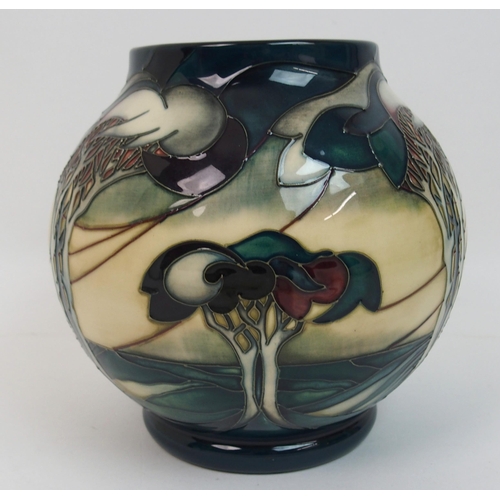 528 - A Moorcroft Vale de Luna pattern vase