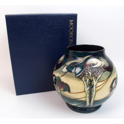 528 - A Moorcroft Vale de Luna pattern vase