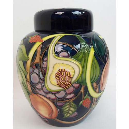 529 - A Moorcroft Queens Choice pattern ginger jar