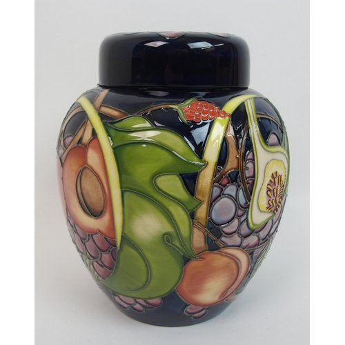 529 - A Moorcroft Queens Choice pattern ginger jar