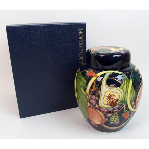 529 - A Moorcroft Queens Choice pattern ginger jar