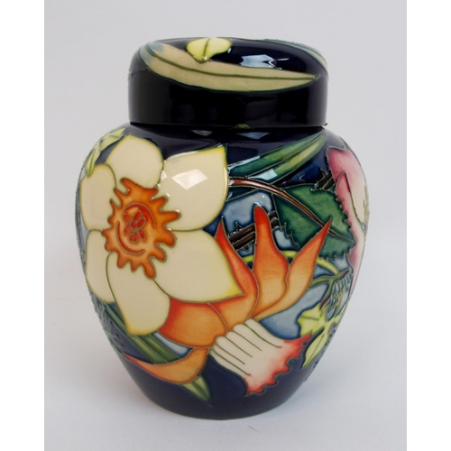 535 - A Moorcroft Golden Jubilee pattern ginger jar