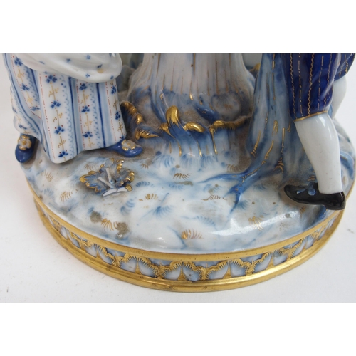 545 - A Meissen porcelain centrepiece