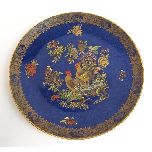 550 - A Carlton Ware Cock and Peony pattern charger