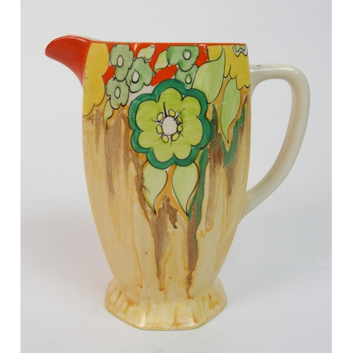 560 - A Clarice Cliff 'Jonquil' pattern Athens jug