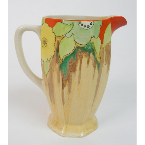 560 - A Clarice Cliff 'Jonquil' pattern Athens jug