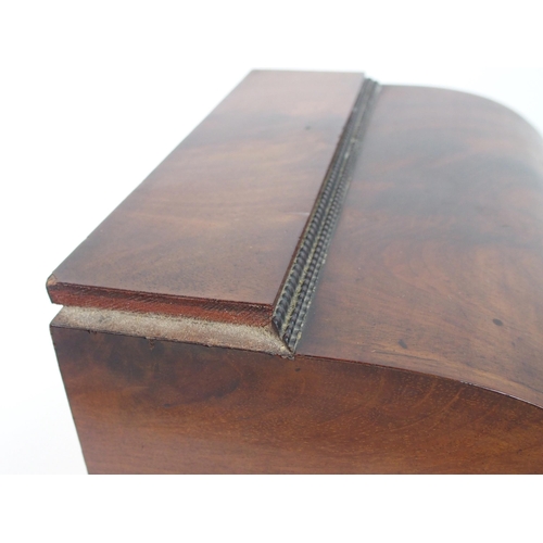 567 - A 19th century flame mahogany decanter box