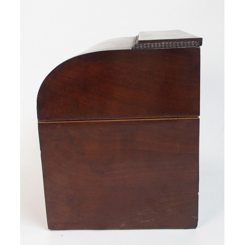 567 - A 19th century flame mahogany decanter box