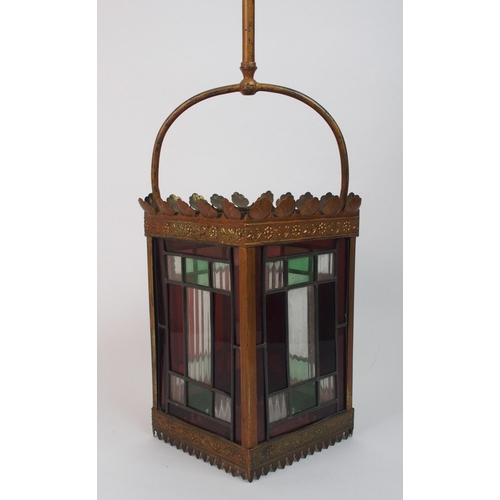 569 - An early 20th century hall lantern