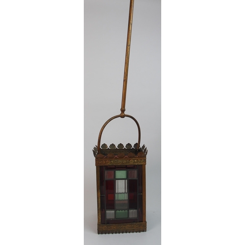 569 - An early 20th century hall lantern