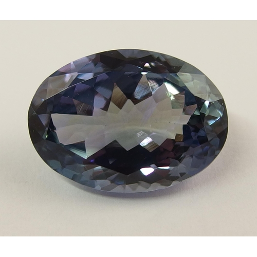 609 - A loose oval mixed cut tanzanite