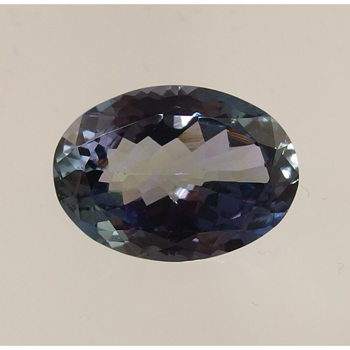 609 - A loose oval mixed cut tanzanite