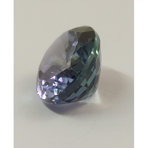 609 - A loose oval mixed cut tanzanite