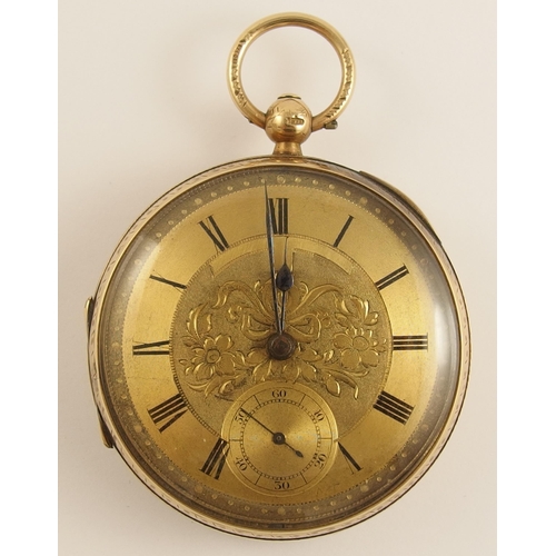 624 - A 9ct gold open face pocket watch